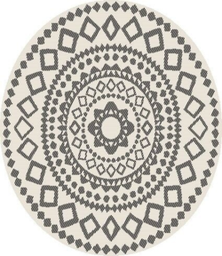 Rund utomhusmatta, Ornament Night Ø 200 cm - RESTPARTI