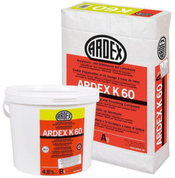 Ardex K60 och latexemulsion - Golvspackel