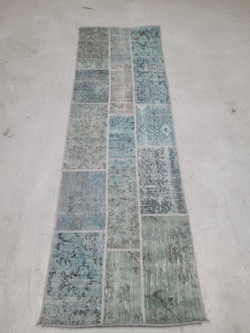 Alanya Patchwork - Blå - REST 80X250 CM