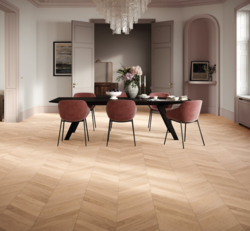 Parador Sillben Trendtime 10 - Chevron 45°, Ek vit matt lack