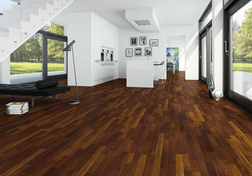 Moland Molaloc Merbau, 3-stavsparkett, mattlack