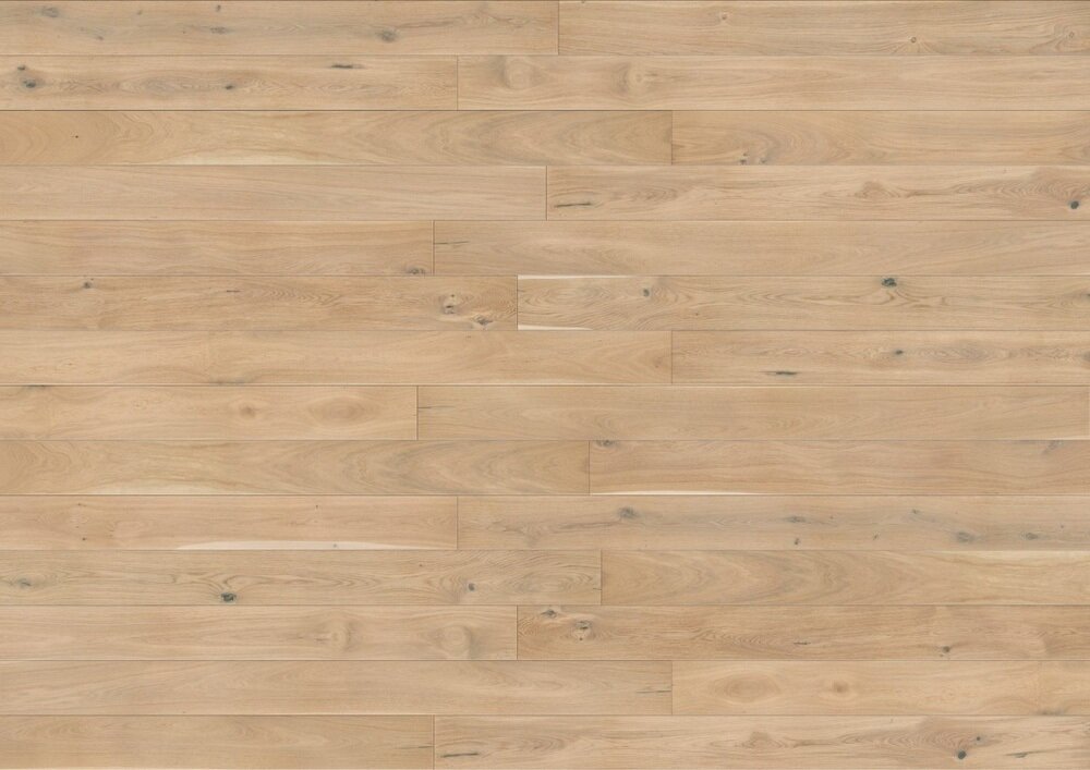 Trägolv - Ek Planka, Patricier, Borstad Vit mattlack - KAMPANJ