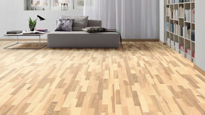 Ask 3-stavs parkettgolv ljus vit Favorit nD