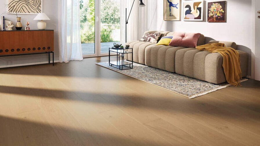 Haro plankgolv - Ek sandgrå Markant borstad nD