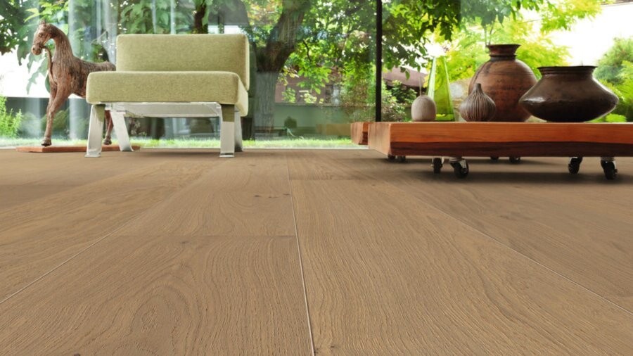 Haro plankgolv - Ek sandgrå Markant borstad nD