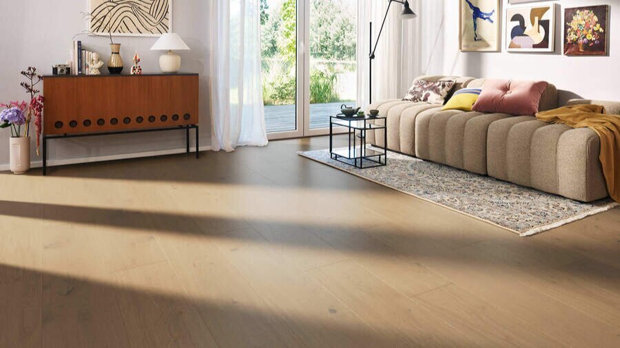 Haro plankegolv - Ek sandgrå Sauvage borstad nD