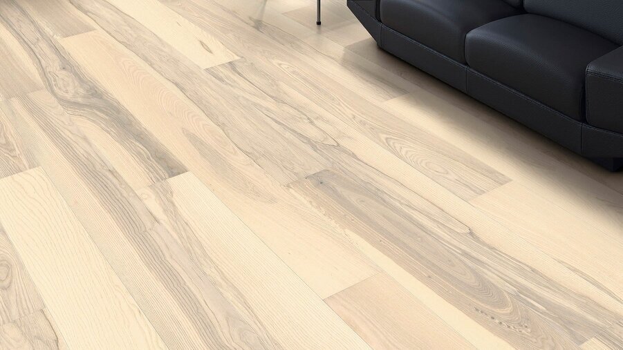 Haro plankgolv - Ask ljusvit Universal borstad nD