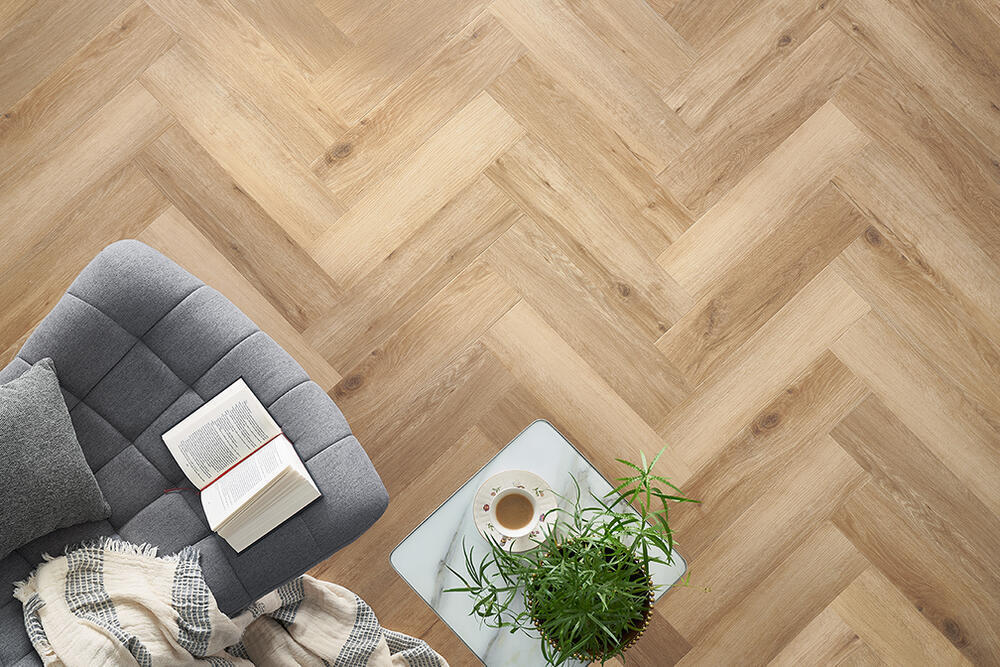 Amaron vinyl fiskbensparkett - Wembley Oak CA159