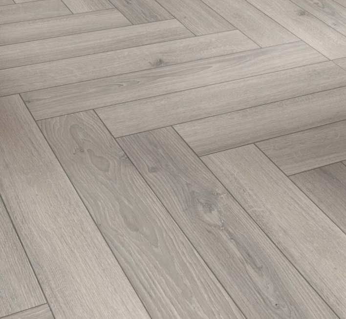 Parador Trendtime 3 - Ek Studioline ljusgrå naturmatt struktur, Fiskbensmönster