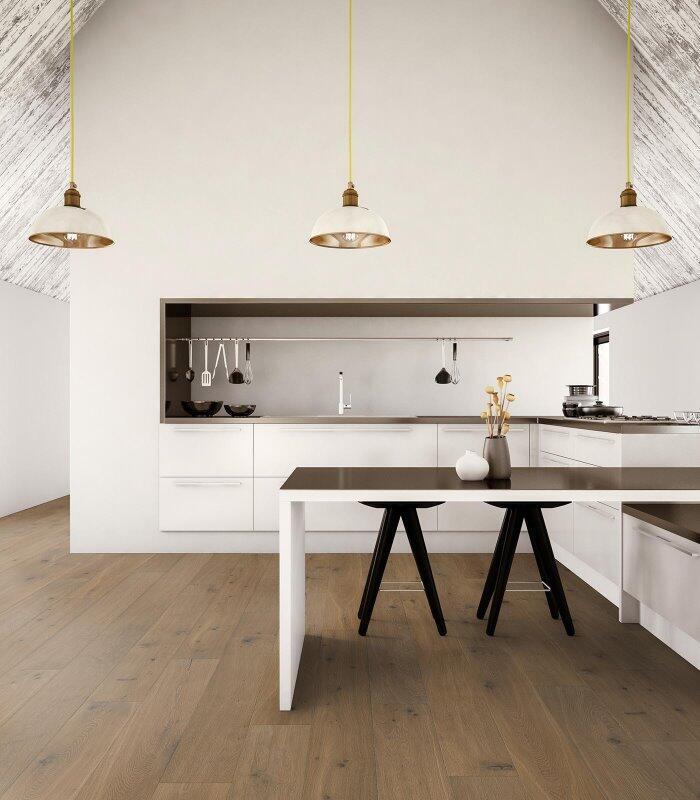 Ek Jungfrau Planka Borstad Mattlack