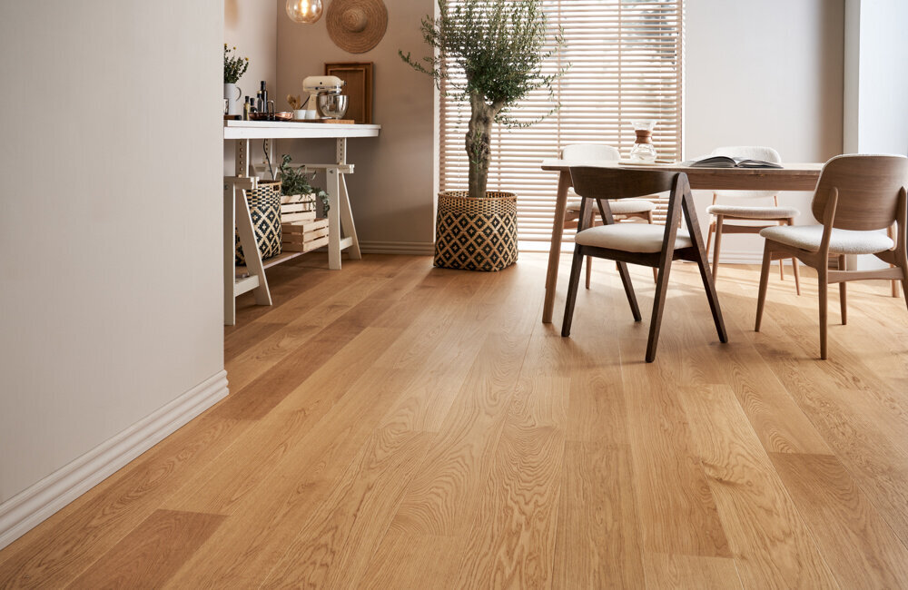 Timberman Slotsplank - Ek Prime borstad, Lack natur