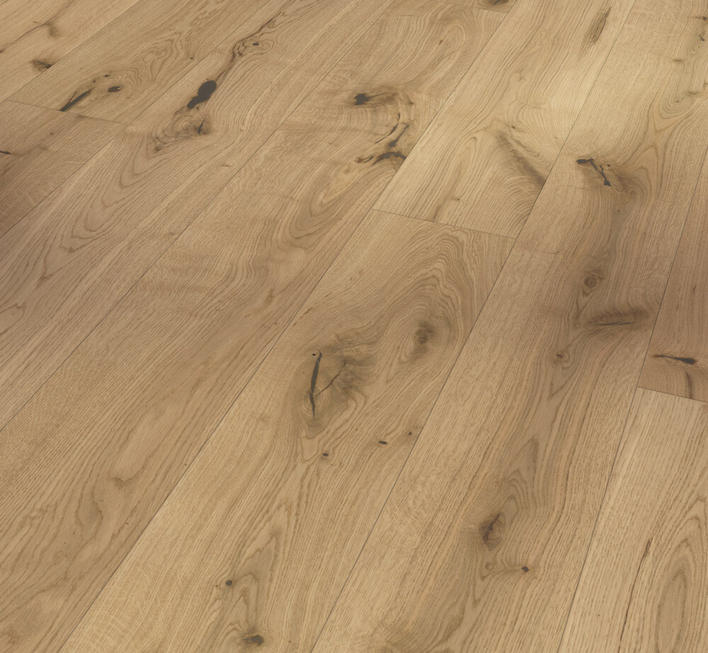 Parador Trägolv Basic 11-5 - Ek Chianti lätt vitad 3-stavs SB vit matt lack