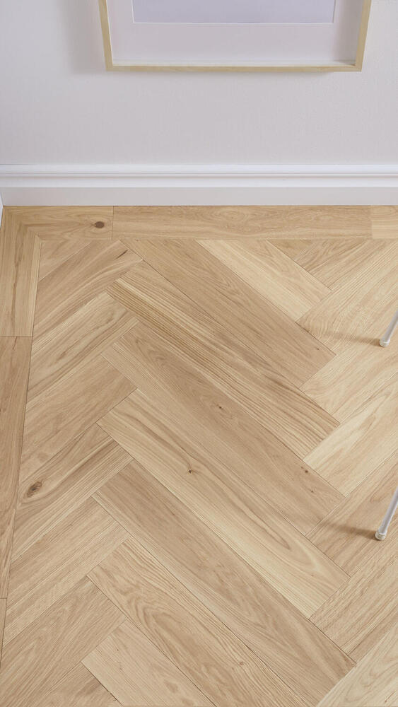 Segno, fiskbensparkett, Ek Blonde