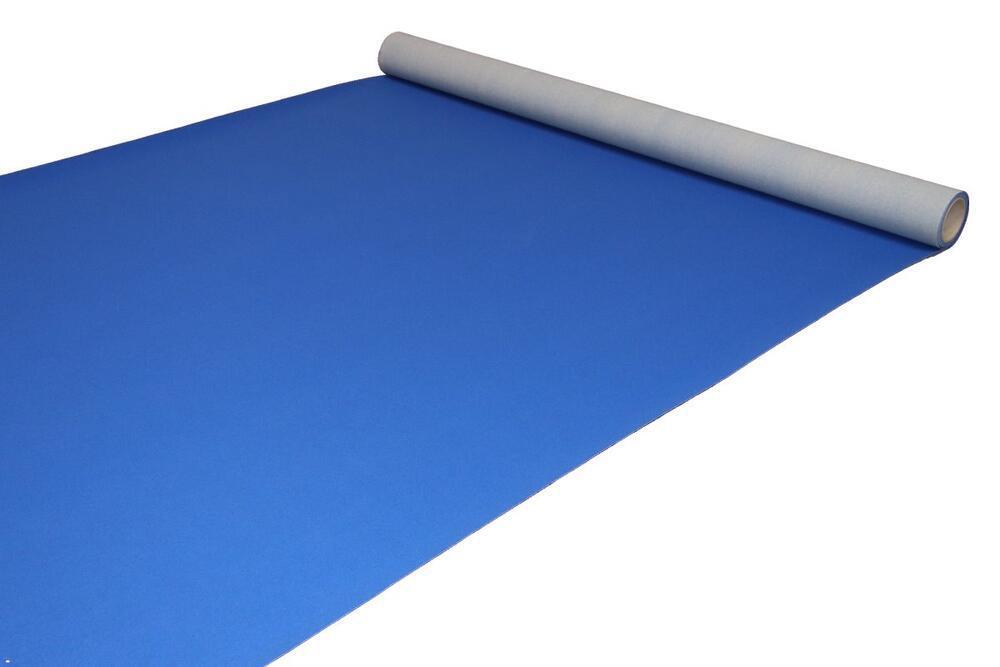 Blå löpare i nålfilt - 2 meter bredd - REST 250X200 CM.