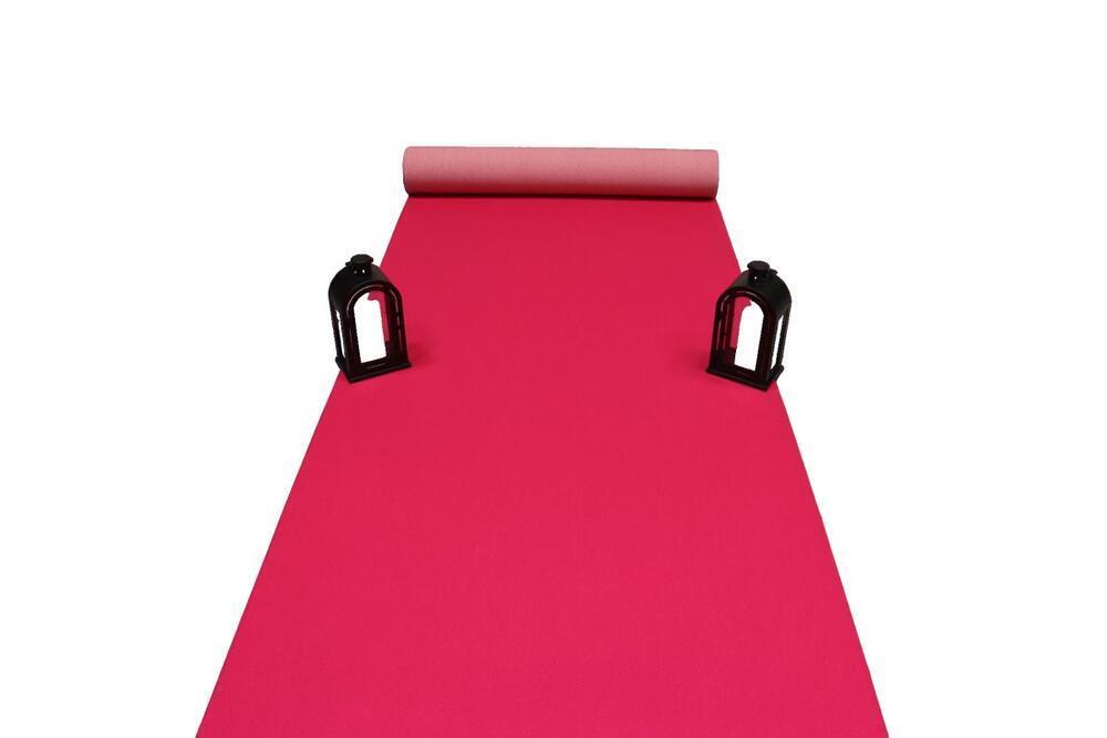 Rosa löpare i nålfilt - 1 meter bredd - REST 200X100 CM.