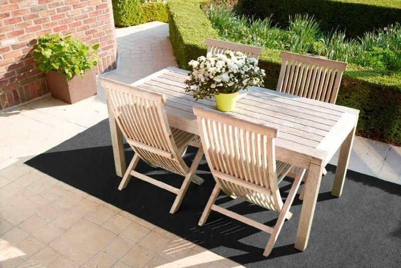 Park antracit/svart nålfilt med noppor (Gräs) REST 265X400 CM.