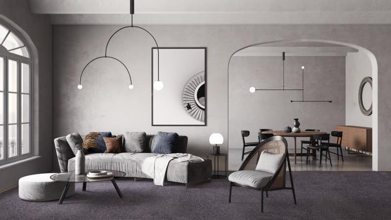 Diva luv golvmatta Grå - REST 375X400 CM