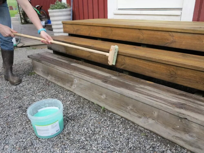 OSMO Träförnyare Power-Gel inkl. borste med handtag 6609 - 2,5 liter