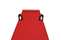 Bordeaux löpare i nålfilt - REST 450X100 CM